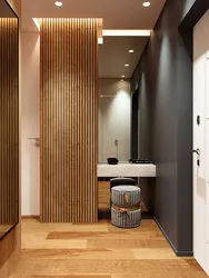 Wooden Slats In The Hallway Interior