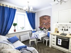 Blue Provence Kitchen In The Interior Photo