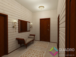 Photo of the hallway in a house made of timber