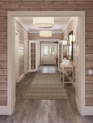 Photo Of The Hallway In A House Made Of Timber