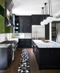 Photo kitchen refrigerator black