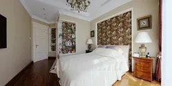 Picture from wallpaper in the bedroom interior
