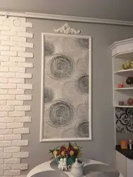 Picture from wallpaper in the bedroom interior