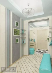 Turquoise color in the hallway photo