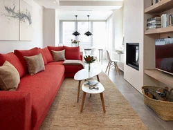 Photo of a small living room with a sofa