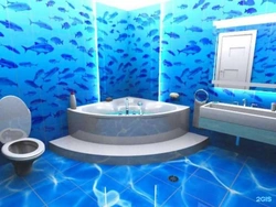 3D плиткалық фото ванна