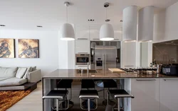 Round hood for the kitchen photo in the interior