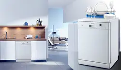 Freestanding dishwasher photo in the kitchen interior