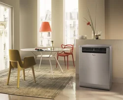 Freestanding dishwasher photo in the kitchen interior