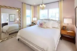 Floor mirror in the bedroom photo