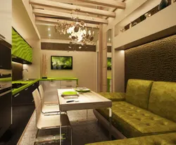 Eco interior kitchen living room