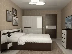 Small bedroom interior with white furniture