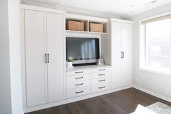 Cabinet Design For Living Room With TV Photo