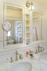 Bathroom design with mirror cabinet