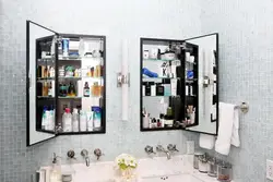 Bathroom design with mirror cabinet