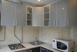 Kitchen design with gas pipe along the entire wall