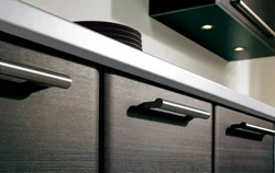 Interior handles of modern kitchens