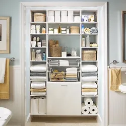 Storage system in the bathroom photo
