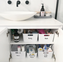 Storage system in the bathroom photo