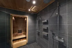 Sauna ilə hamam dizaynı