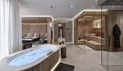 Sauna ilə hamam dizaynı