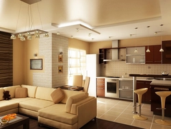 Kitchen interior living room 6 by 6