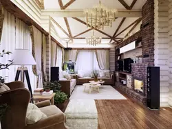 Тарҳи ҳуҷраи зиндагӣ дар сабки chalet