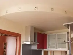 Photo of finishing the kitchen with plasterboard