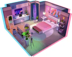 Sims 4 дизайнындағы жатын бөлме