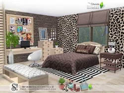 Bedroom in sims 4 design