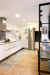 Photo of laminate flooring in the kitchen combination