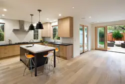 Photo of laminate flooring in the kitchen combination