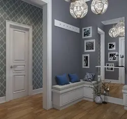 Gray-Blue Hallway Interior