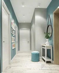 Gray-blue hallway interior