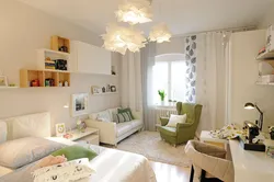 Design Of Living Room, Bedroom And Children'S Room In One Room