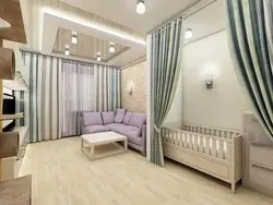 Дизайн гостиной спальни и детской в одной комнате
