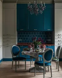 Kitchen With Emerald Chairs Photo