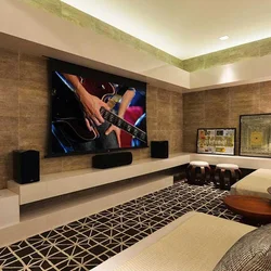 Living room design with cinema