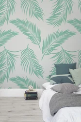 Wallpaper With Leaves In The Bedroom Photo