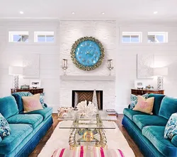 Sea ​​Green Living Room Photo