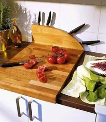 Cutting boards in the kitchen photo