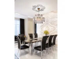 Marble in the interior of the kitchen living room