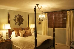 Floor lamps in the bedroom interior photo