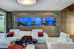 Bedroom interior with aquarium