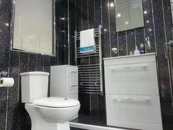 Bathroom design with self-adhesive panels