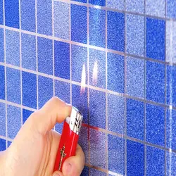 Bathroom design with self-adhesive panels