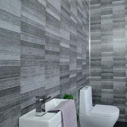 Bathroom design with self-adhesive panels