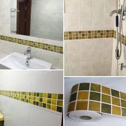 Bathroom design with self-adhesive panels