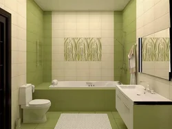 Bathroom in olive color design