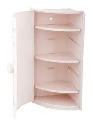 Рафҳои гӯшаи ванна дохилӣ